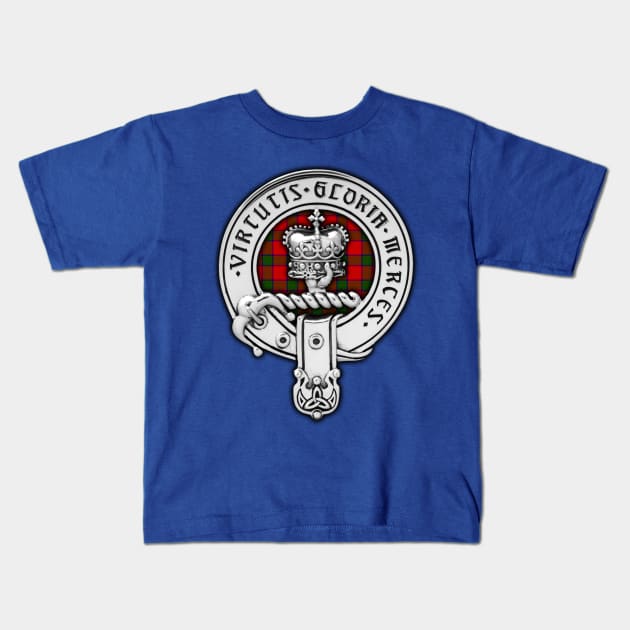 Clan Donnachaidh (Robertson) Crest Badge Kids T-Shirt by Taylor'd Designs